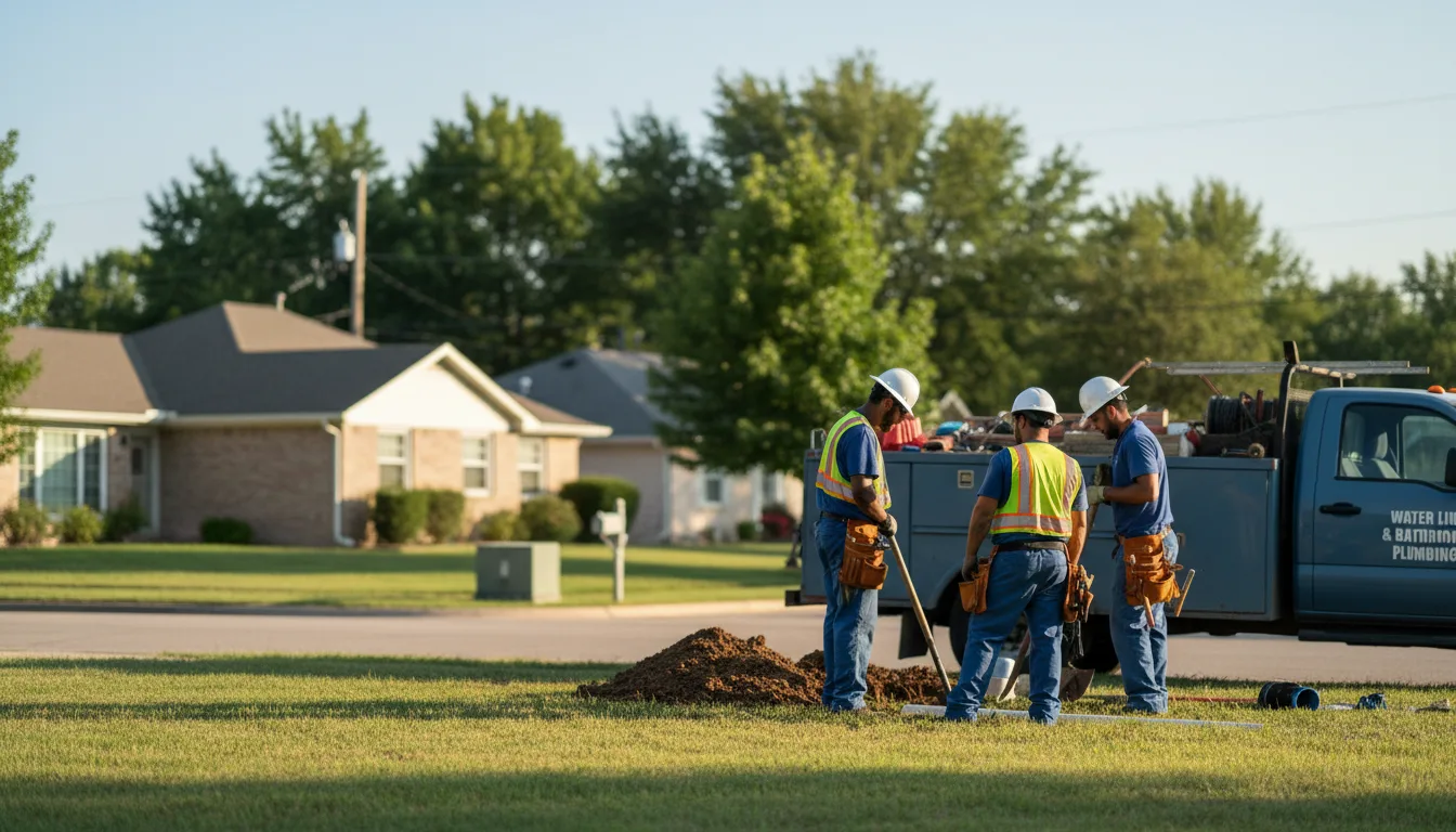 Residential water line and bathroom plumbing service in Linn, WV